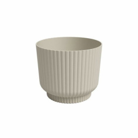 Pot de Fleur Miami Wavy 30 cm en Crème - Élégance et Raffinement