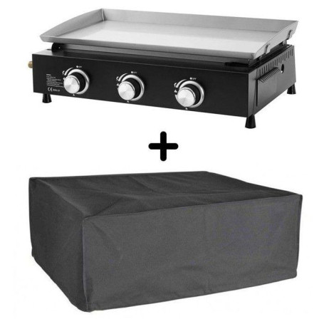 Plancha à Gaz Cookingbox Cuenca 3 Brûleurs - 61x35 cm en Acier Inoxydable