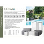Porte-plantes Cosmo en métal gris - 78 x H 155 cm
