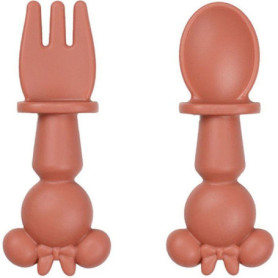 Set de 2 Couverts en Silicone Minnie pour Bébé