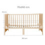 Lit bébé évolutif Easy Sleep 70x140 cm en bois naturel