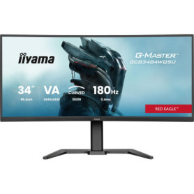 Écran PC Gamer Incurvé IIYAMA 34" 180Hz avec Dalle VA et Réglage en Hauteur