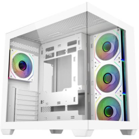 Cooler Master Elite 681 White - Boîtier PC Moyen-Tour avec Panneaux en Verre Trempé