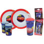 Ensemble de Vaisselle Disney Cars - 2 Assiettes, 2 Verres et Couverts