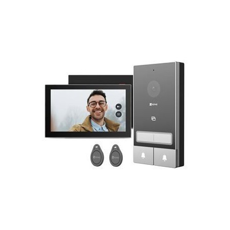 Visiophone EZVIZ HP7 - Kit 2 Familles avec Platine Double Bouton