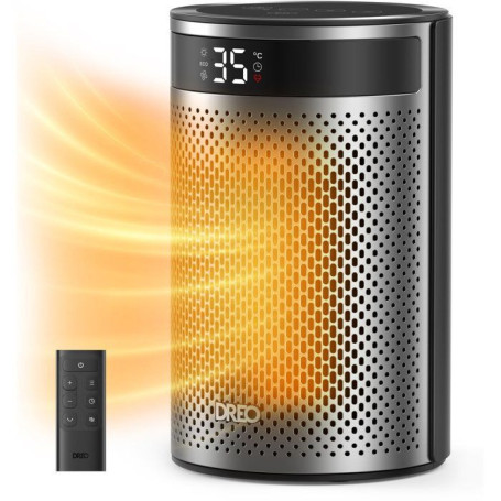 Radiateur Électrique Mobile DREO Atom 416 - 1500W Hyper-Céramique Noir