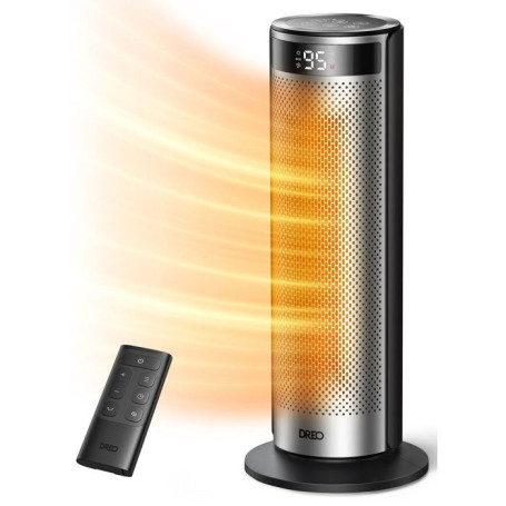 Radiateur Électrique Mobile DREO Hyperamic 1500W - Colonne Noir