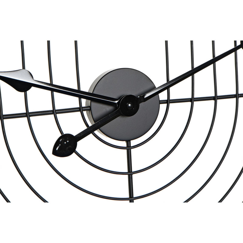 Image secondaire de Horloge Murale DKD Home Decor Noir Doré Métal 60 x 3 x 60 cm Moderne (2 Unités)