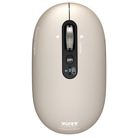 Souris sans fil Bluetooth rechargeable PORT Designs PURE COLOR pour Mac - Beige clair