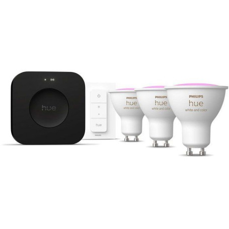 Kit de démarrage Philips Hue avec 3 spots GU10 et variateur