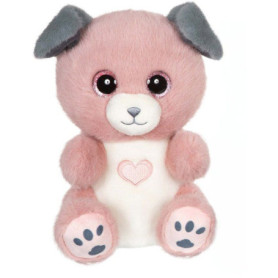 Peluche Chien Candy - GIPSY TOYS - Douceur Rose Poudré