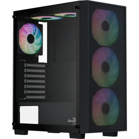 Boîtier PC AEROCOOL B509A Flow - Moyen Tour Noir avec Verre Trempé
