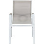 Lot de 4 fauteuils de jardin VIANEA en aluminium et textilène blanc