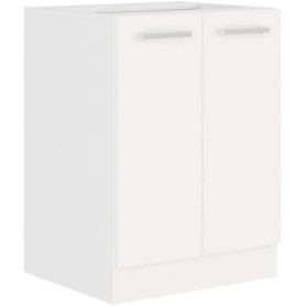 Meuble bas 2 portes ATLAS en blanc - L60 x P52 x H82 cm