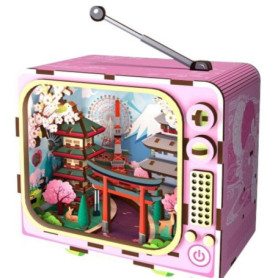 Book Nook - Kit DIY Maquette 3D Serre Livre TV Fuji