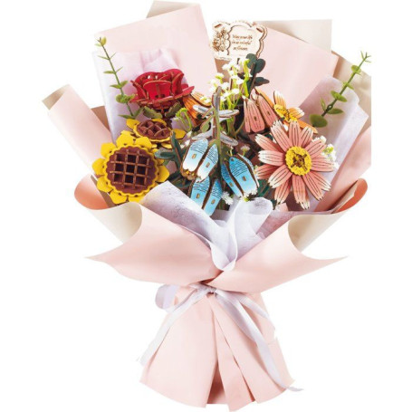 Book Nook - Kit DIY Maquette 3D Serre Livre Bouquet Floral