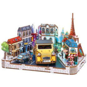 Kit DIY Book Nook - Maquette 3D Parisienne avec Tour Eiffel
