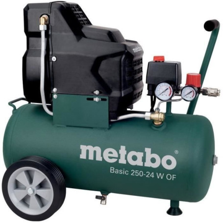 Compresseur METABO Basic 250-24 W OF avec Raccord Rapide et Poignée Caoutchoutée