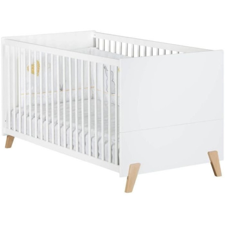 Lit Bébé Évolutif Joy 140x70 cm - Babyprice en Bois Naturel