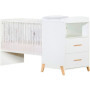Lit Combiné Évolutif Joy - 120x60cm à 90x190cm - Babyprice Naturel