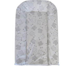 Matelas à Langer BAMBISOL en Mousse avec Motif Argenté et Blanc