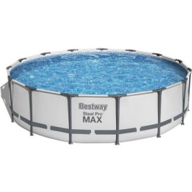 Kit Piscine Hors Sol Ronde Bestway Steel Pro Max - 457 x 107 cm avec Pompe et Échelle