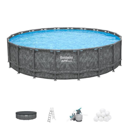 Kit piscine hors sol tubulaire BESTWAY APX 365 - 6,71 m x 1,32 m