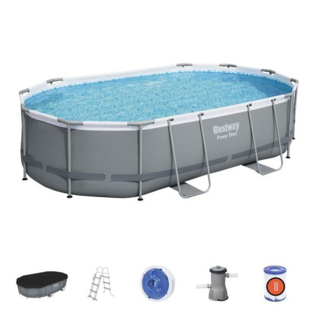 Kit Piscine Hors Sol Ovale BESTWAY Power Steel 488x305 cm