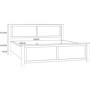 Lit King Size BOHOL 180 x 200 cm en Chêne et Blanc
