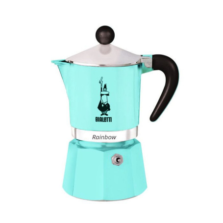 Cafetière Italienne Moka Express Rainbow Bleu - 6 Tasses