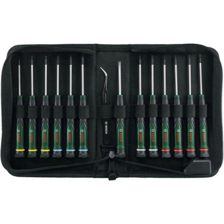 Set de 15 tournevis de précision Bosch pour appareils électroniques