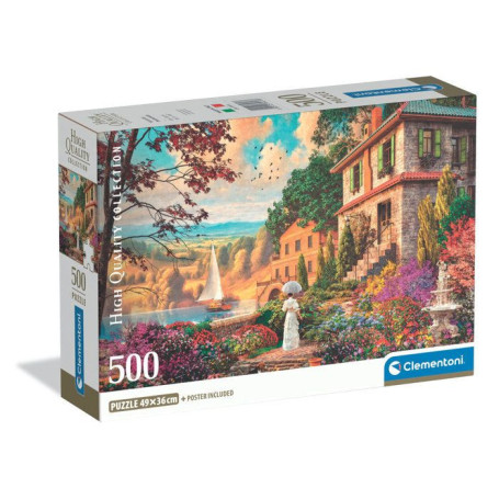 Puzzle Compact 500 pièces - Promenade Victorienne par CLEMENTONI