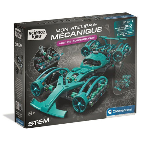 Voiture Supersonique à Assembler - CLEMENTONI - 2 Modèles Inclus