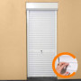 Volet Roulant Manuel Blanc pour Porte - L100 x H220 cm en PVC
