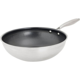 Wok Anti-adhésif en Acier Inoxydable Ø24 cm - COSY & TRENDY