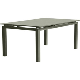Table de Jardin Miami Kaki en Aluminium 180/240 x 100 cm