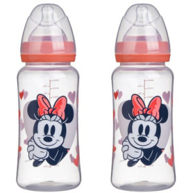 Lot de 2 biberons Minnie Disney Baby - 360 ml avec tétine silicone
