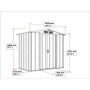 Abri de jardin en métal DURAMAX 2,47 m² - Anthracite