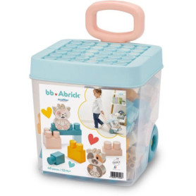 Chariot Rolly avec 40 briques colorées - Jeu de construction pour enfants