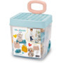Chariot Rolly avec 40 briques colorées - Jeu de construction pour enfants