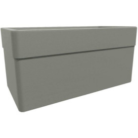 Jardinière Carel 80 cm avec roulettes - Taupe - Idéale pour intérieur et extérieur