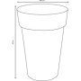 Vase Haut Rond Toscane Ø 46 cm - EDA - Taupe