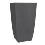 Pot de Fleurs Carré Haut Diva Basalt - 42 L - Gris Anthracite