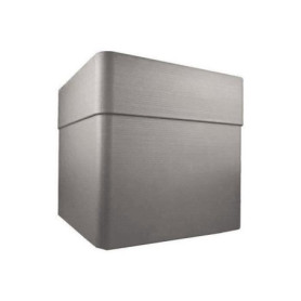 Bac à Fleurs Carré 40 cm avec Roulettes - EDA Carel - Taupe