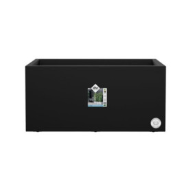 Bac à Fleurs Vivo Next Long 80 cm - Design Moderne et Écologique - Noir