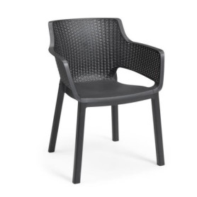 Lot de 6 Fauteuils de Jardin en Résine Graphite - Allibert by KETER