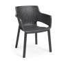 Lot de 6 Fauteuils de Jardin en Résine Graphite - Allibert by KETER