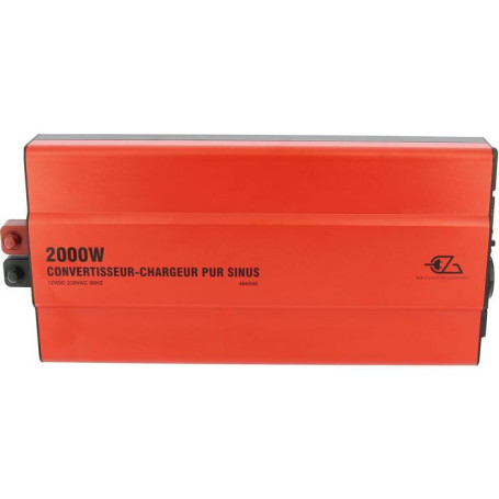 Convertisseur-Chargeur EZA Pur Sinus 2000W avec Commande Déportée LED