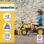 Tractopelle à Pédales Komatsu - FALK avec Remorque - Fabriqué en France
