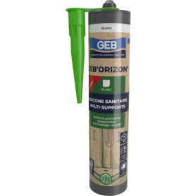 Silicone Sanitaire Multi-Supports GEB'ORIZON Blanc 310 ml